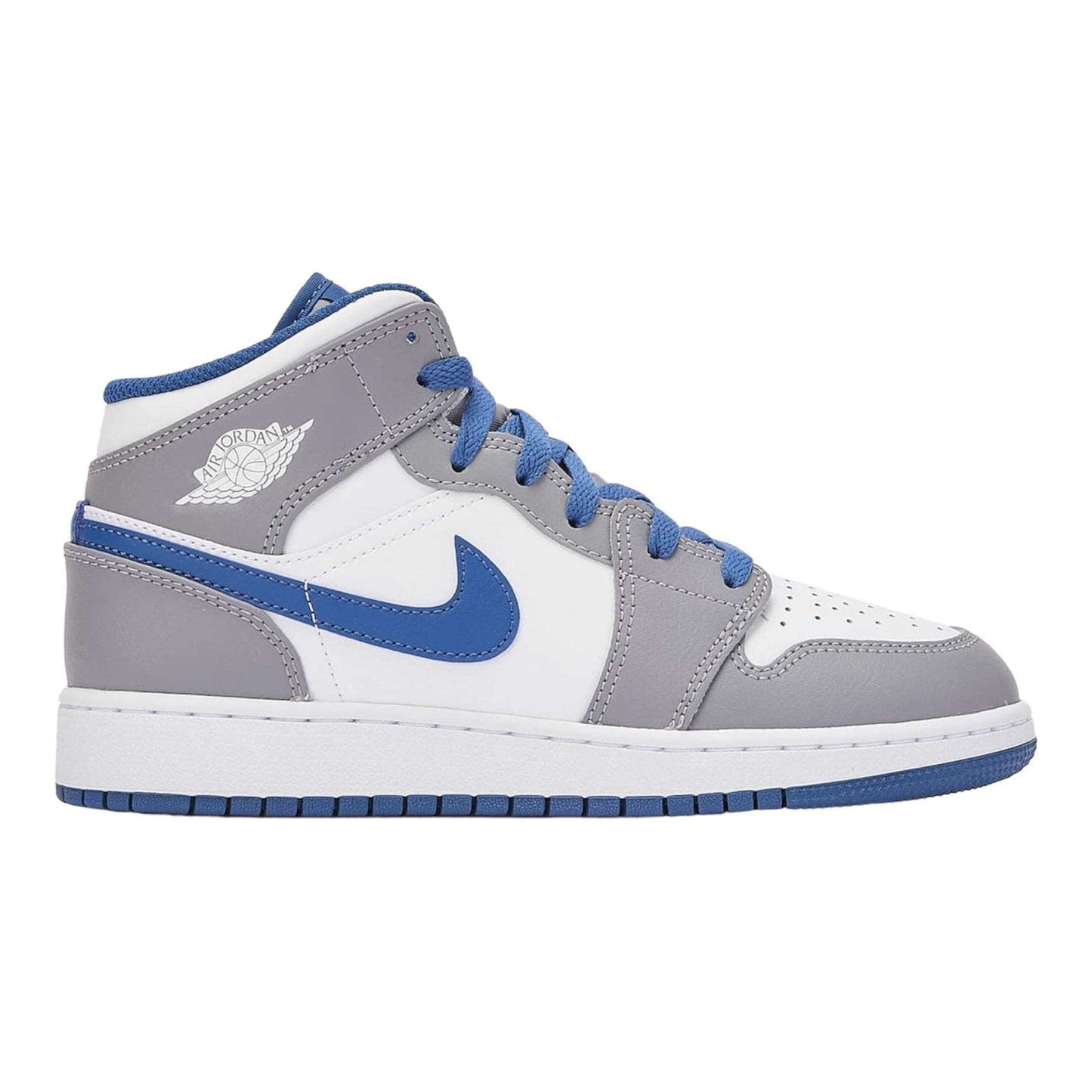 Air Jordan 1 Mid True Blue Cement (GS) Streetwearart